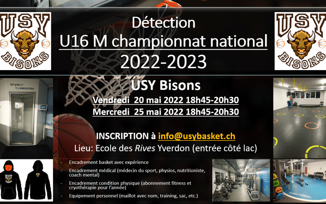 Détection U16 M championnat national 2022-2023 – USY Bisons