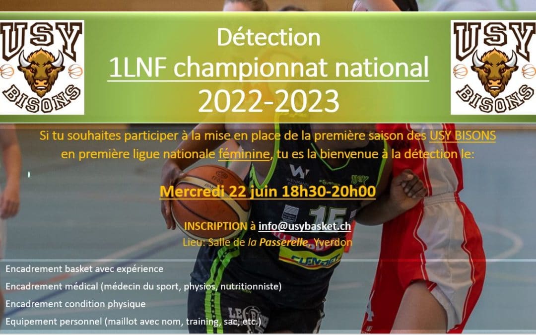 Détection 1LNF championnat national 2022-2023 – USY Bisons