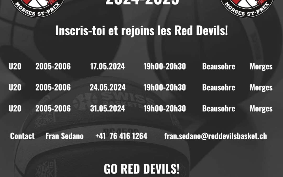 Détection Red Devils Morges St-Prex Basketball