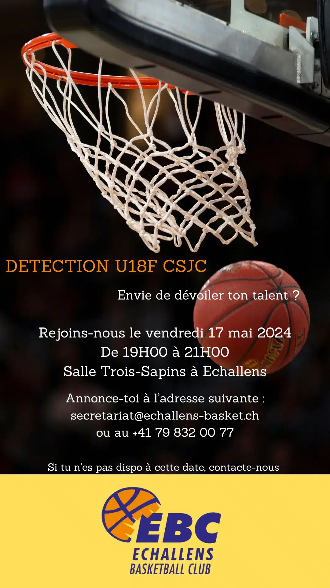 Détection U18CSJC Echallens Detection U18CSJC Echallens