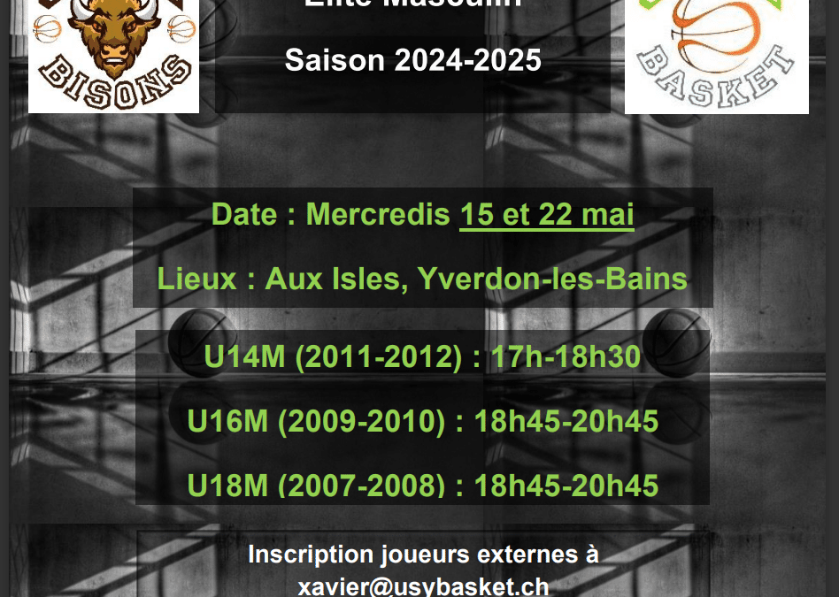 Détection Mouvement Elite Masculin 2024-2025 – USY Bisons